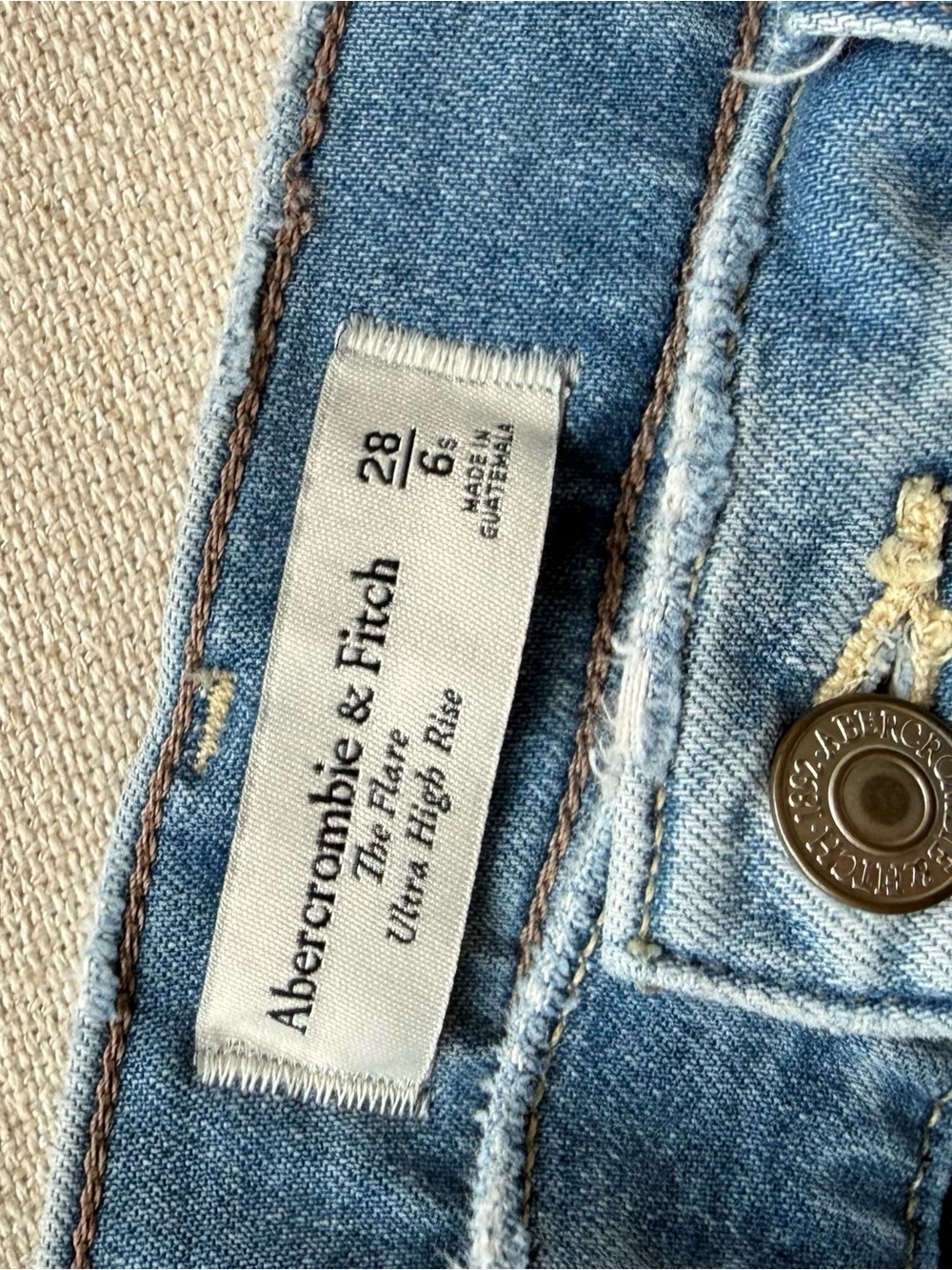 Abercrombie & Fitch Light Blue Flare Jeans - Picture 2 of 2